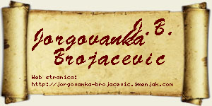 Jorgovanka Brojačević vizit kartica